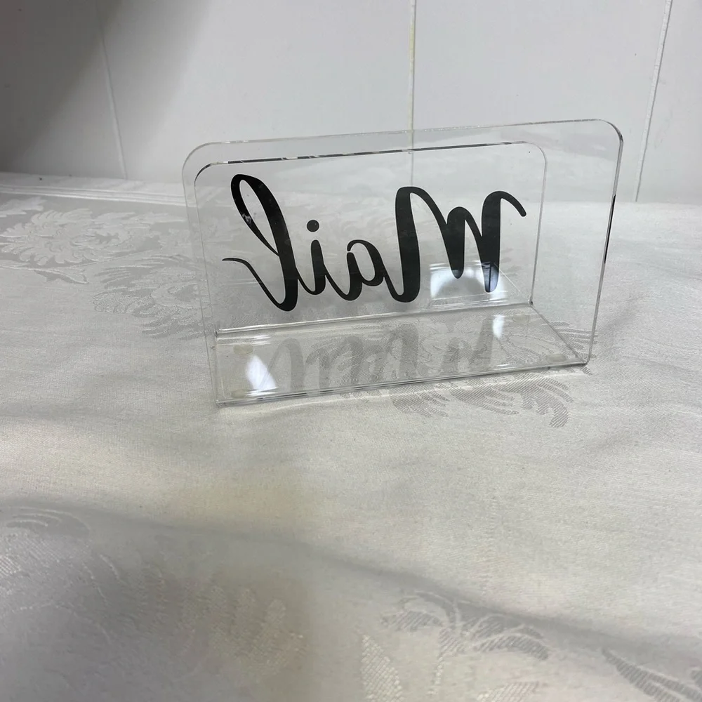 Clear acrylic mail holder